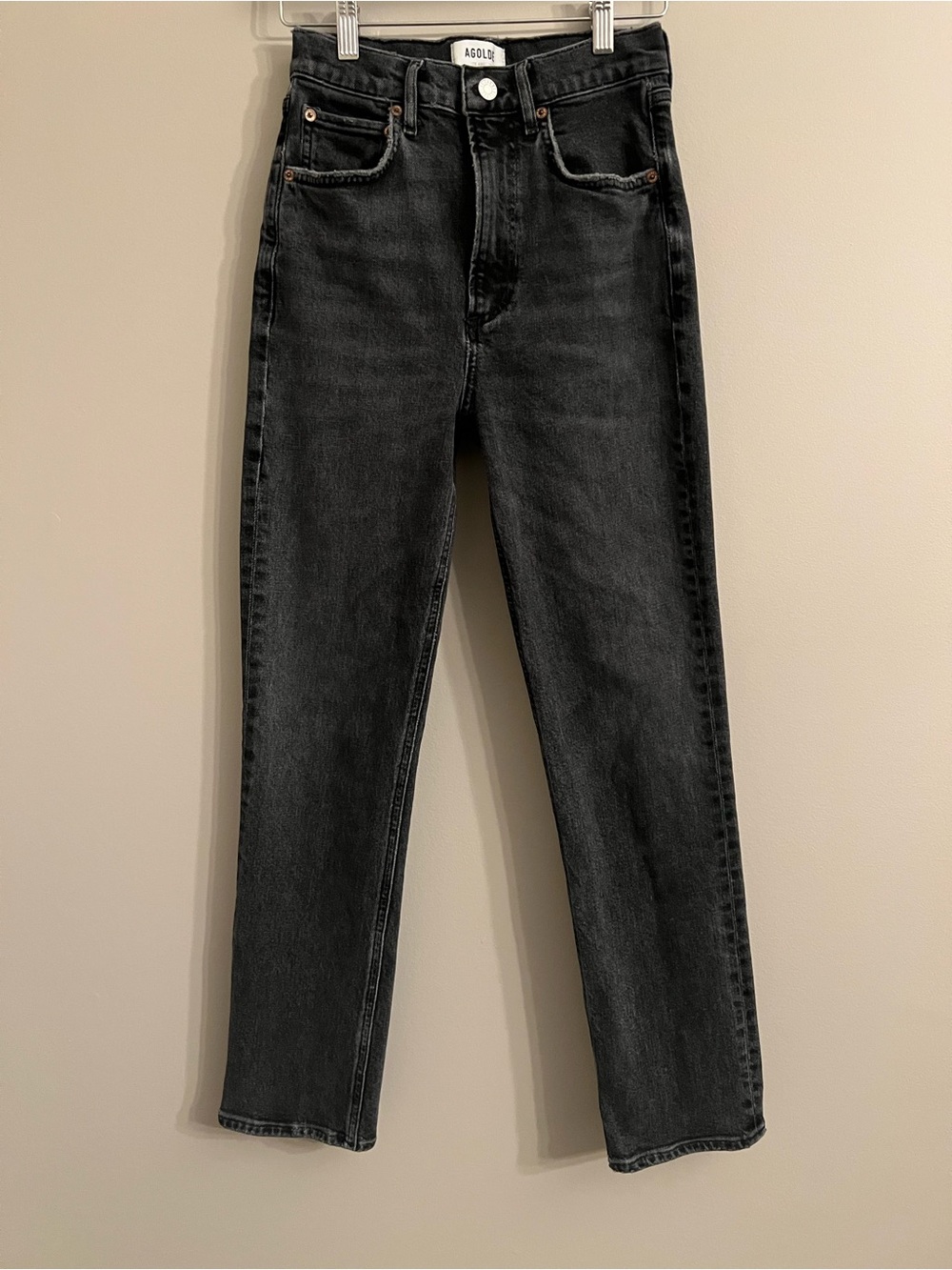 Agolde Black Straight-Leg Jeans